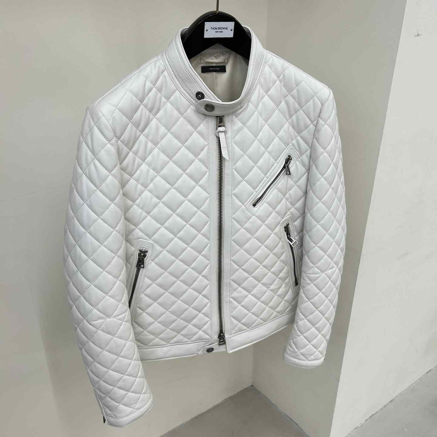 Dior Feather Nappa Quilted Cafe Racer - DesignerGu