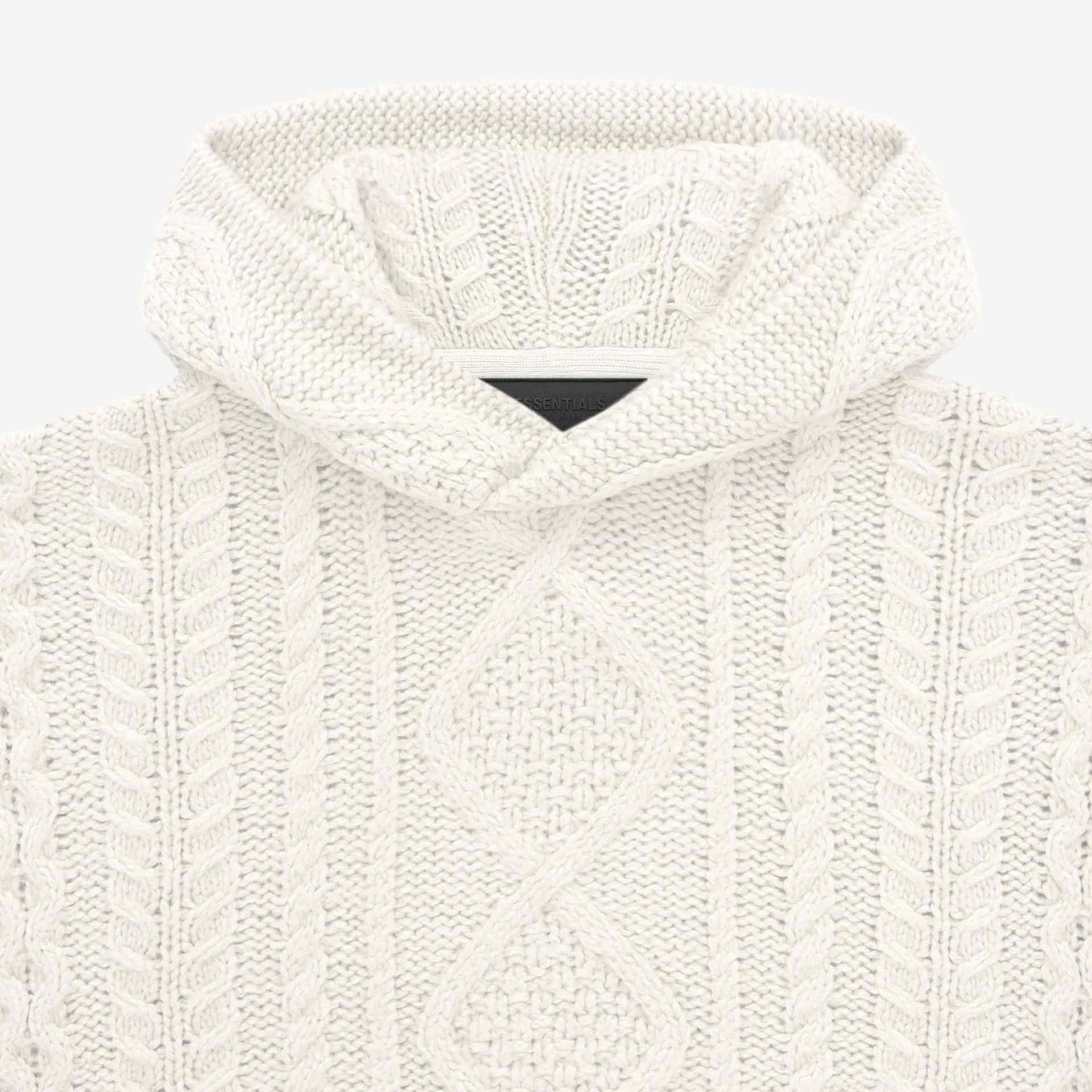 Fear Of God Essentials Cable Knit Hoodie - DesignerGu