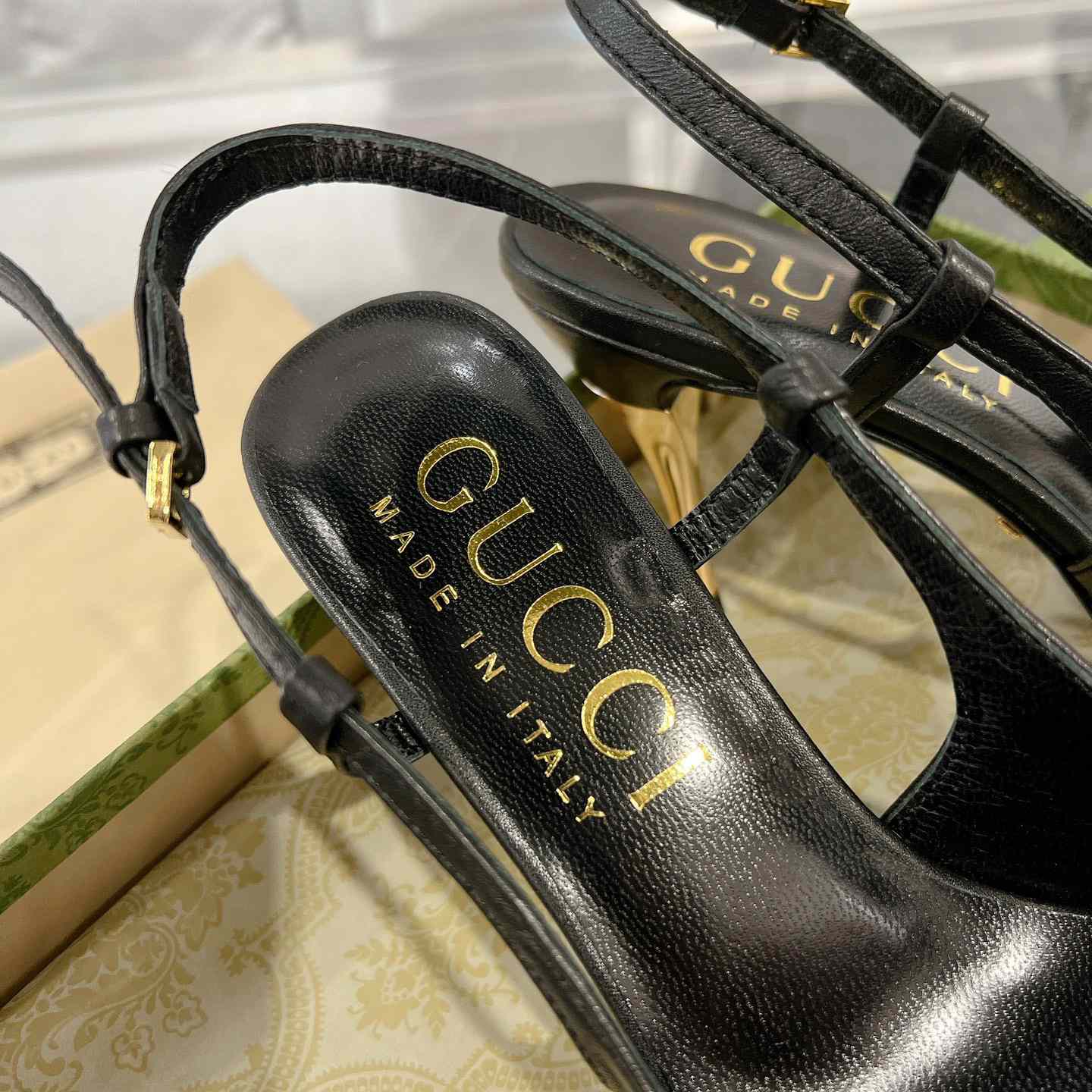 Gucci Women's Slingback Heeled Pump - DesignerGu