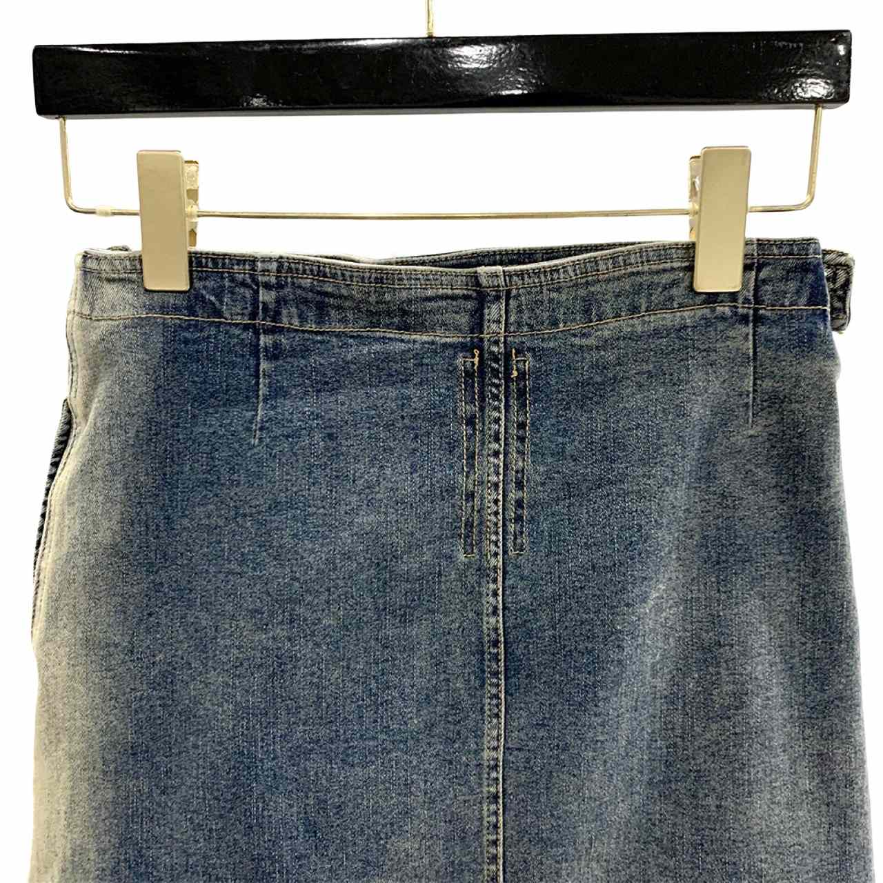 Rick Owens Dégradé denim mini skirt - DesignerGu