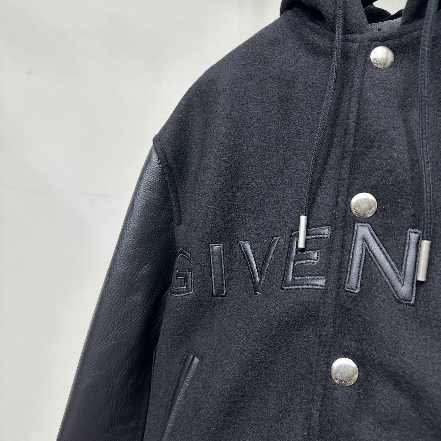 Givenchy Raised-logo Hooded Varsity Jacket - DesignerGu