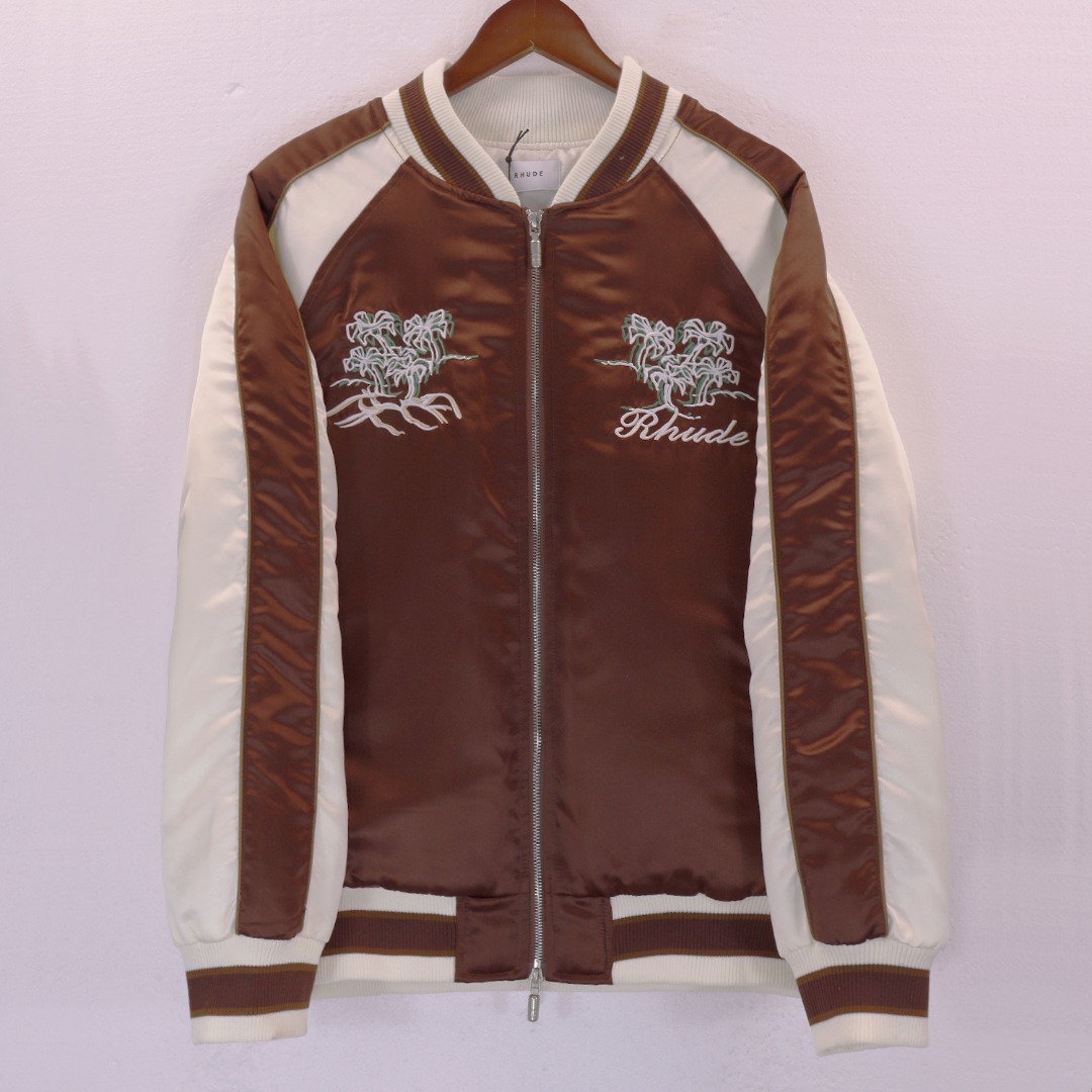 Rhude Souvenier Jacket In Brown - DesignerGu