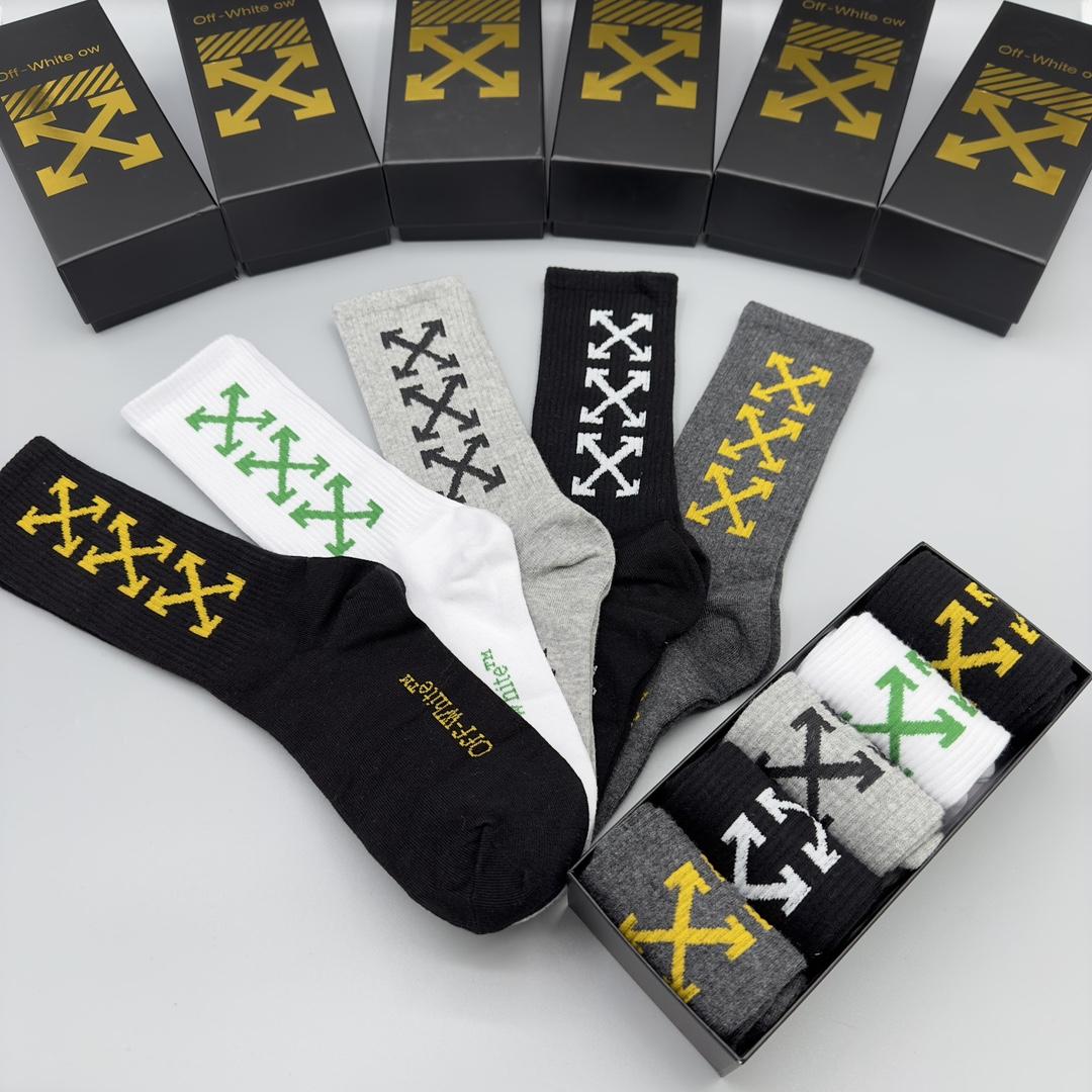 Off White Socks/Box - DesignerGu