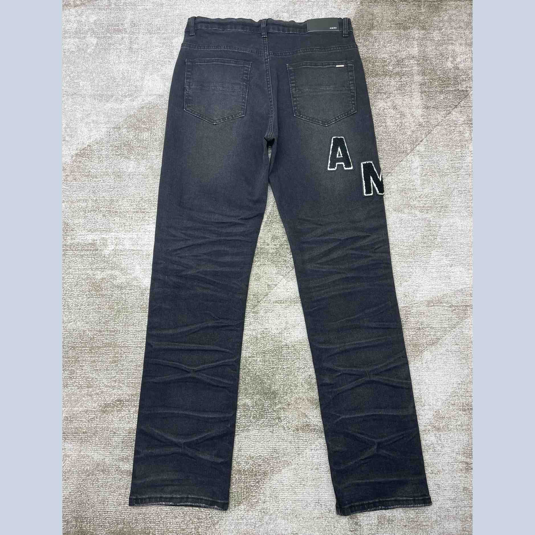 Amiri Black Appliqué Jeans   0079 - DesignerGu