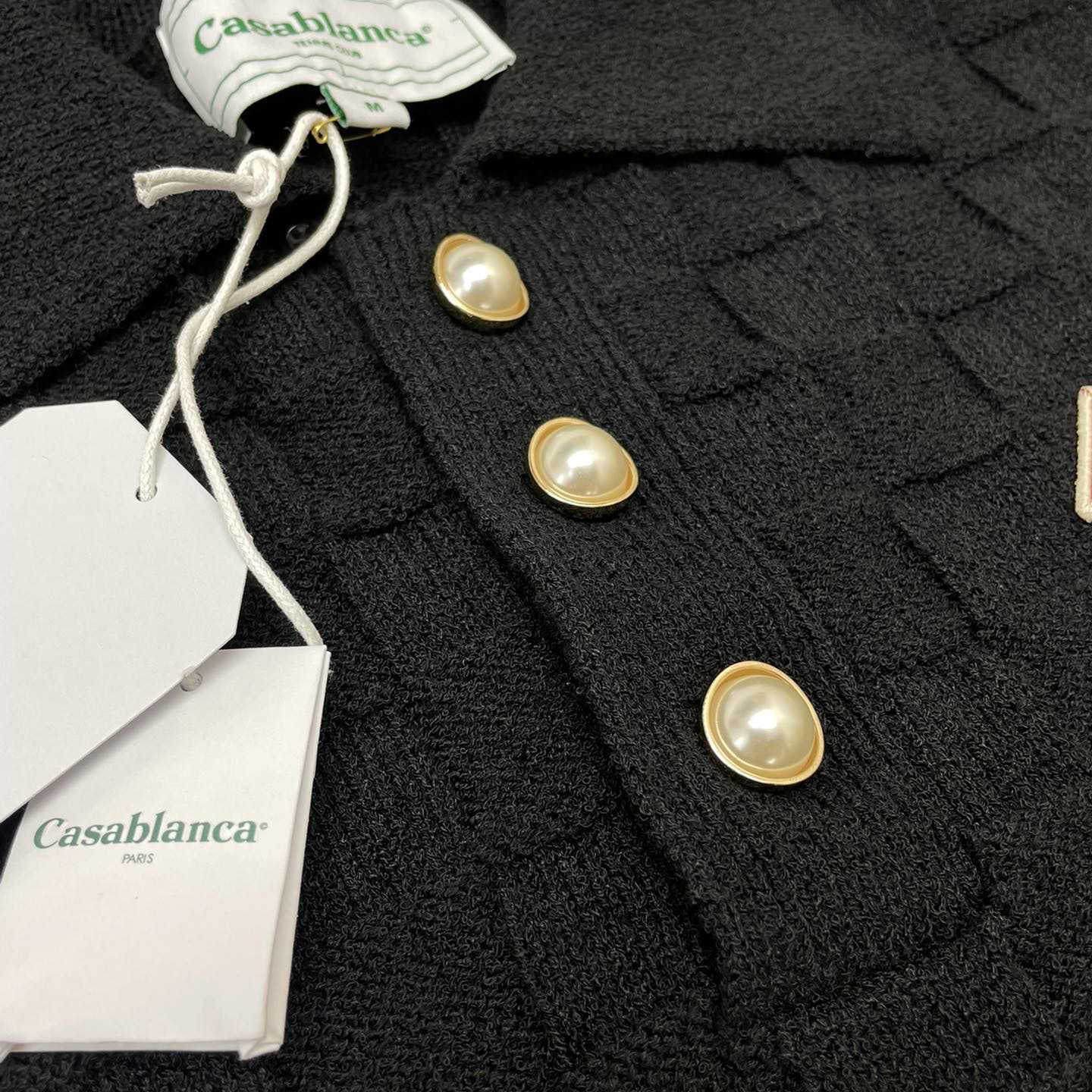 Casablanca Logo-embroidered Bouclé Polo Shirt - DesignerGu