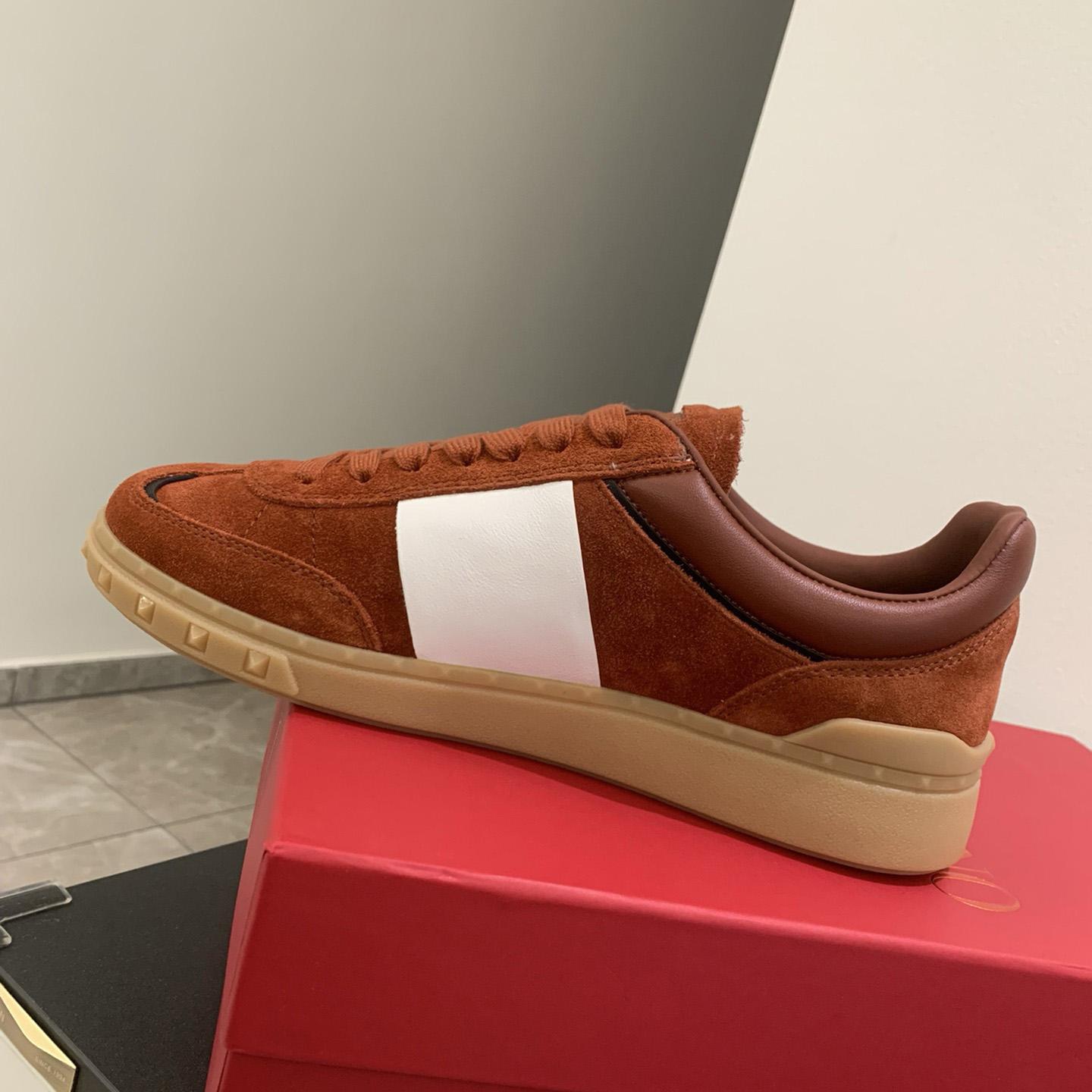 Valenti Upvillage Low Top Sneaker In Split Leather And Calfskin Nappa Leather - DesignerGu