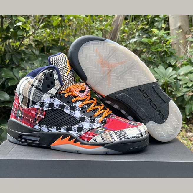 Air Jordan 5 "Plaid" Sneakers    FD4814-008 - DesignerGu