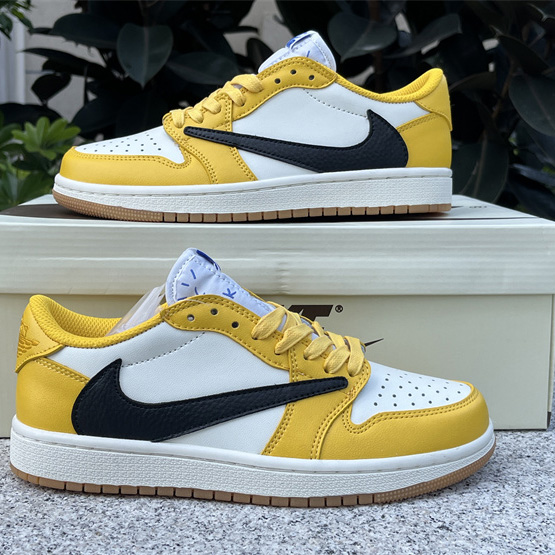 Travis Scott x Air Jordan 1 Low “Canary”  Sneaker   DZ4137-700 - DesignerGu