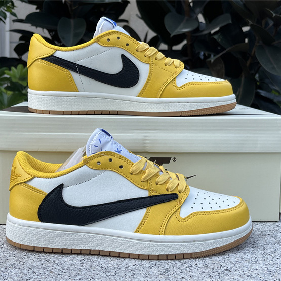 Travis Scott x Air Jordan 1 Low “Canary”  Sneaker   DZ4137-700 - DesignerGu