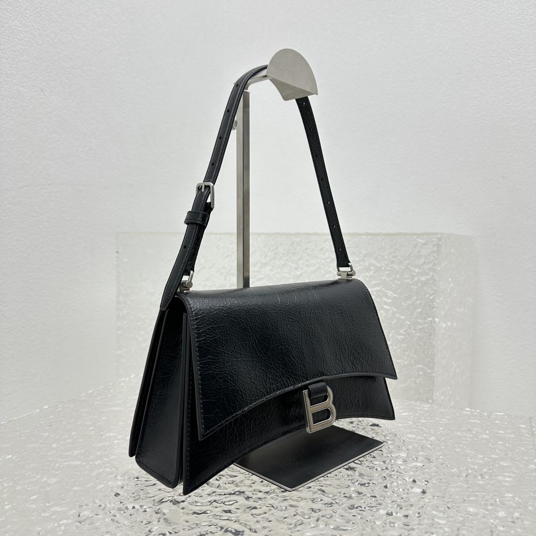 Balenciaga Women's Crush Small Sling Bag In Black - DesignerGu