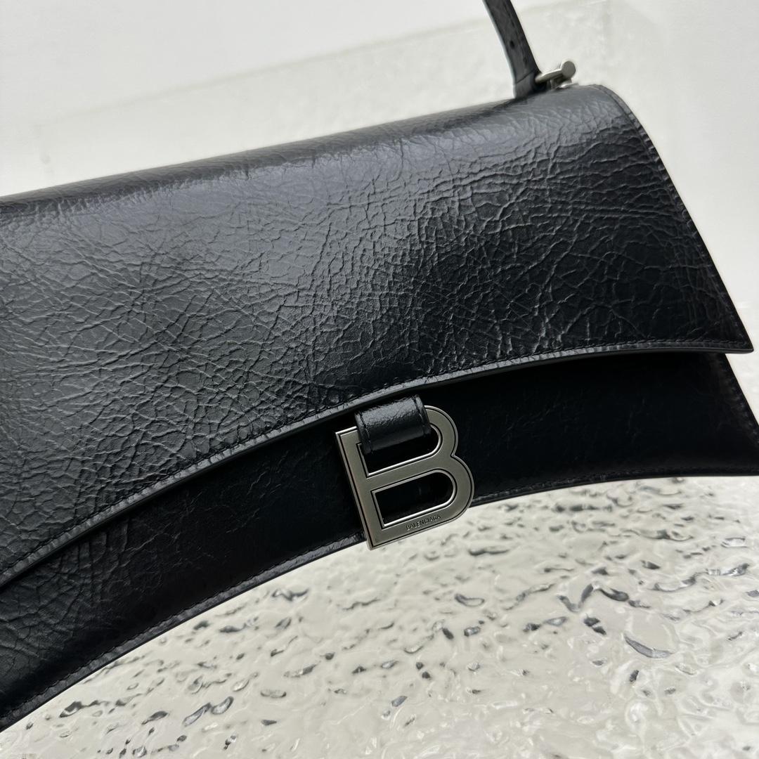 Balenciaga Women's Crush Small Sling Bag In Black - DesignerGu