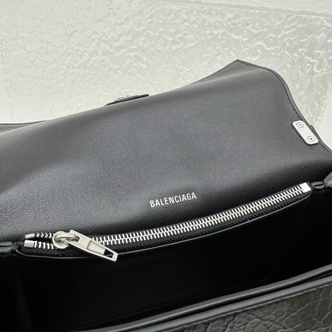 Balenciaga Women's Crush Small Sling Bag In Black - DesignerGu