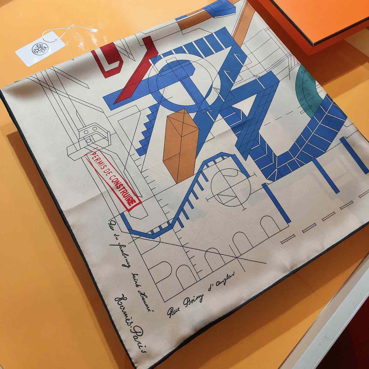 Hermes Permis De Construire Scarf - DesignerGu