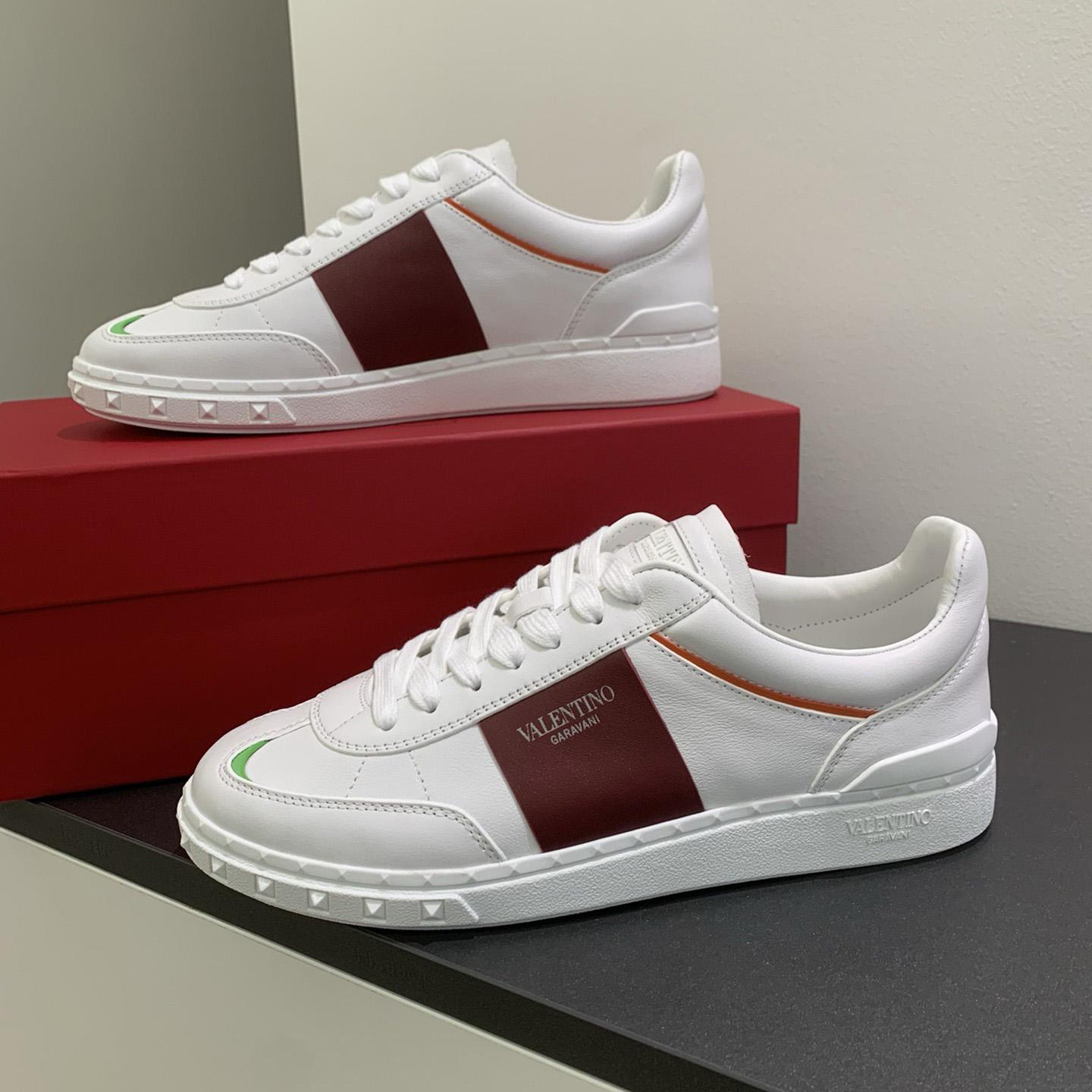 Valenti Upvillage Low Top Sneaker In Split Leather And Calfskin Nappa Leather - DesignerGu