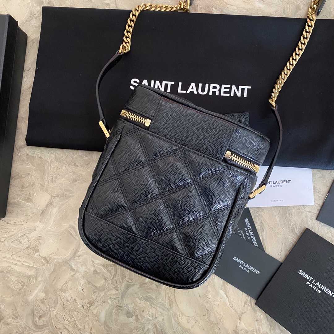 Saint Laurent Vanity Case Matelassé Leather Shoulder Bag (14.5x16.5x9cm) - DesignerGu