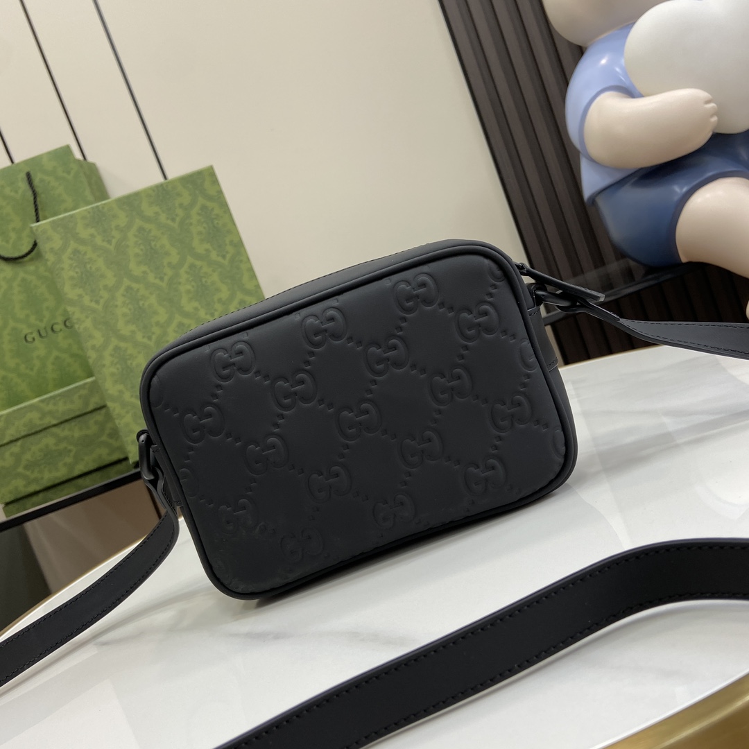 Gucci GG Rubber-effect Mini Shoulder Bag - DesignerGu