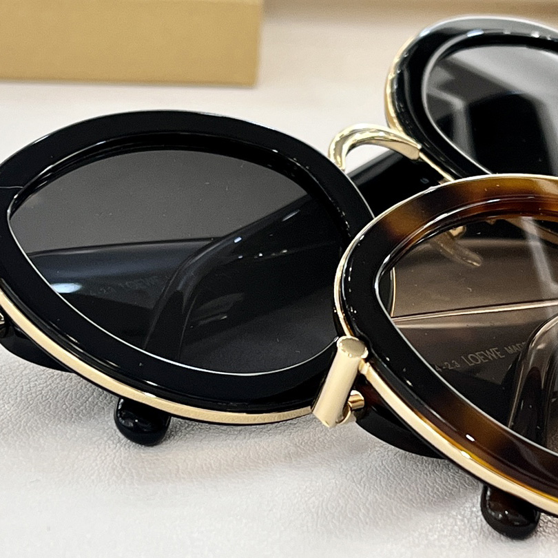 Loewe Metal Daisy Sunglasses In Acetate In Metal - DesignerGu