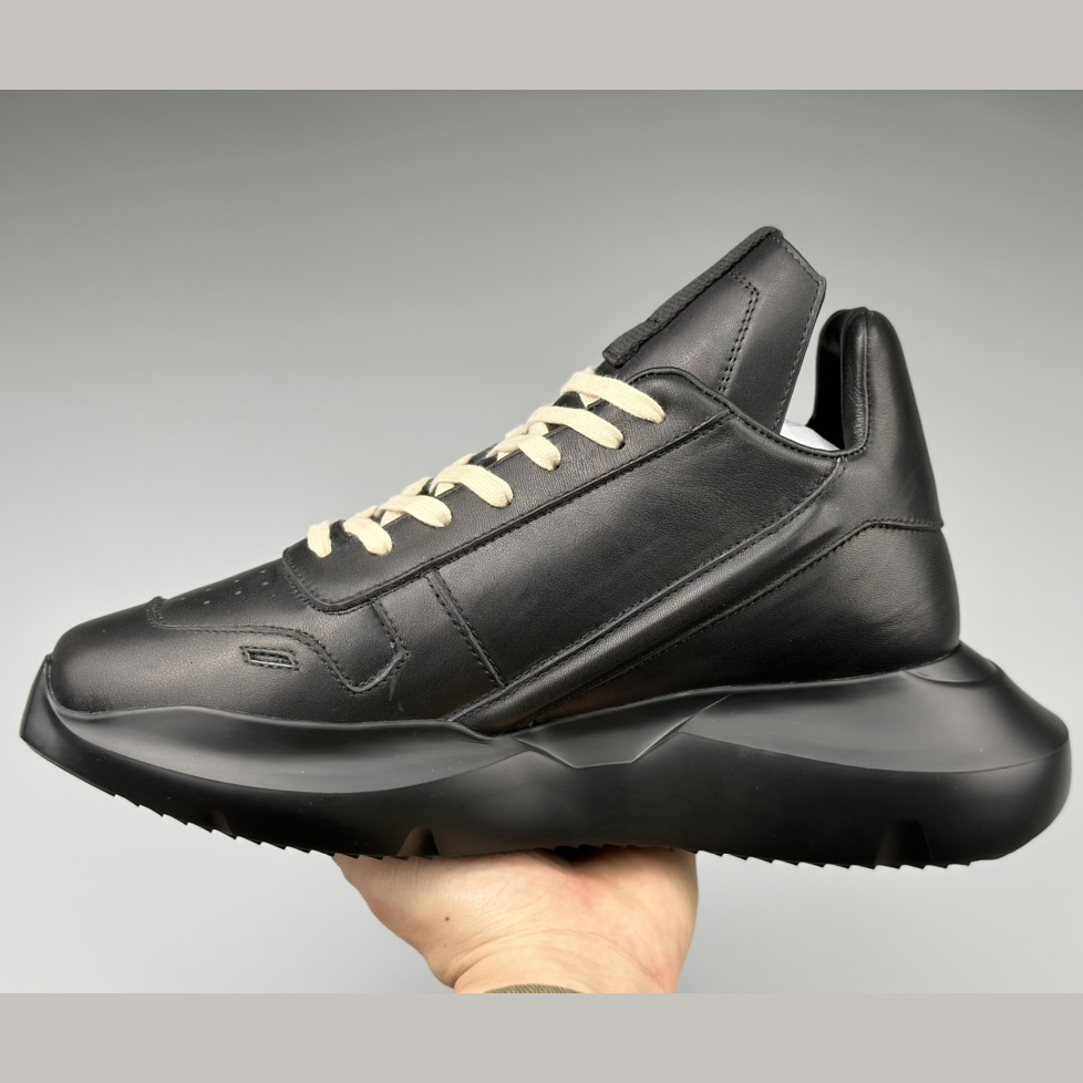 Rick Owens Geth Leather Sneakers - DesignerGu