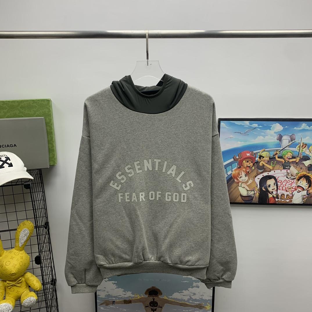 Fear Of God Essentials Logo-print Hoodie - DesignerGu