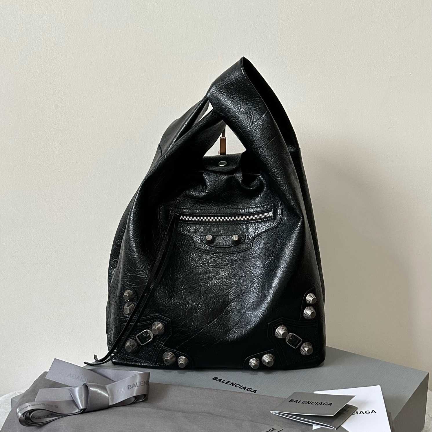 Balenciaga Men's Le Cagole Men Shopper Bag In Black - DesignerGu