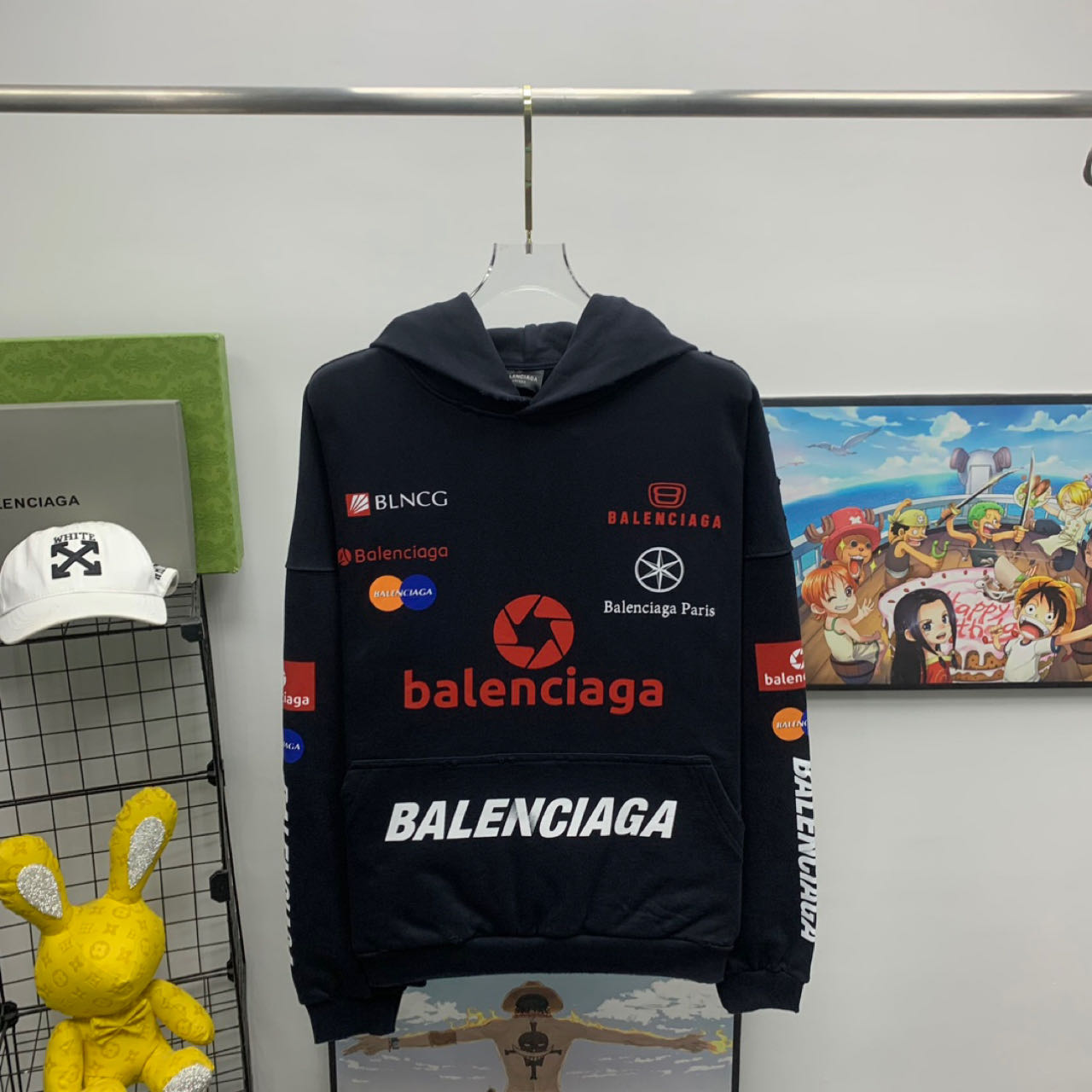 Balenciaga Top League Hoodie Oversized In Black - DesignerGu