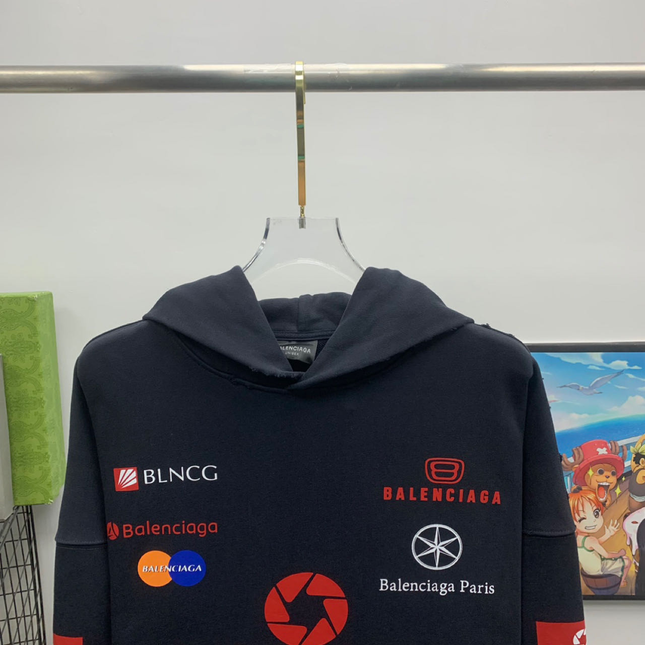 Balenciaga Top League Hoodie Oversized In Black - DesignerGu