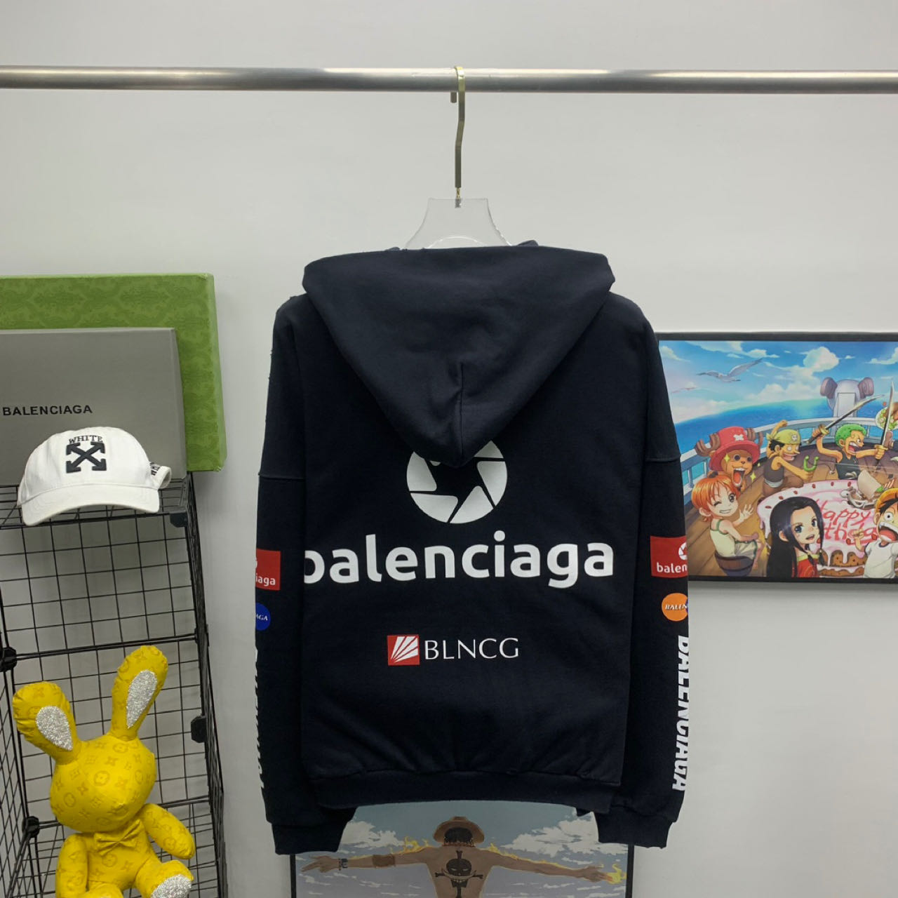 Balenciaga Top League Hoodie Oversized In Black - DesignerGu