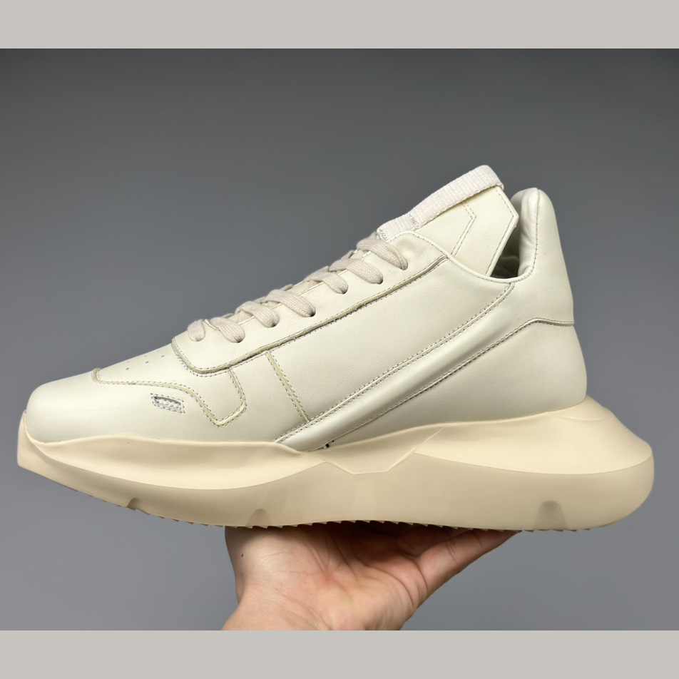 Rick Owens Geth Leather Sneakers - DesignerGu