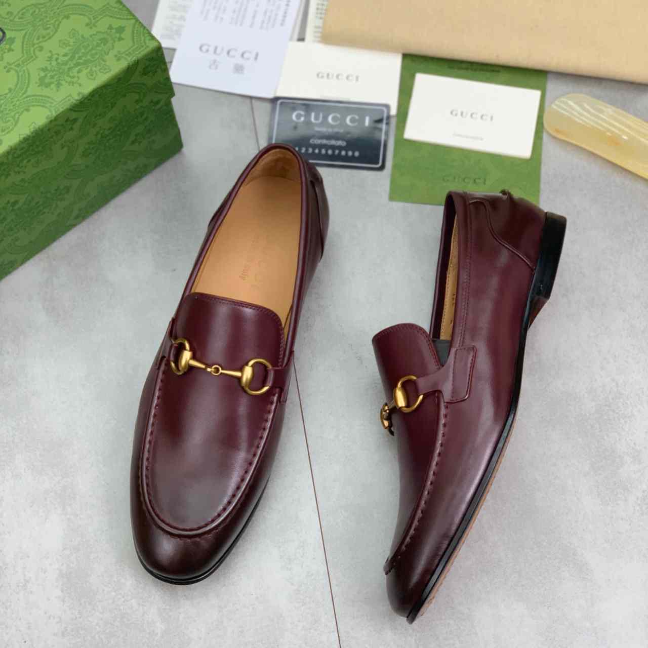 Gucci Jordaan Leather Loafer - DesignerGu