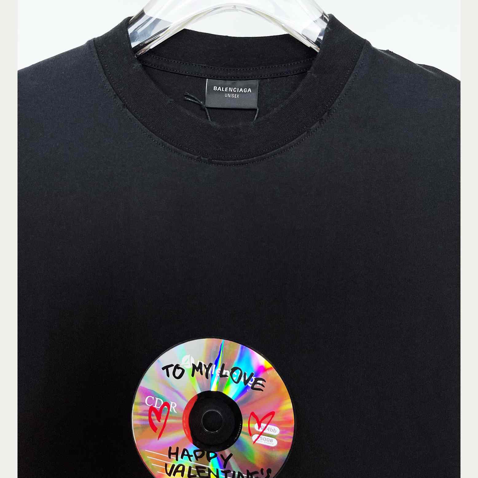 Balenciaga To My Love T-Shirt In Black - DesignerGu