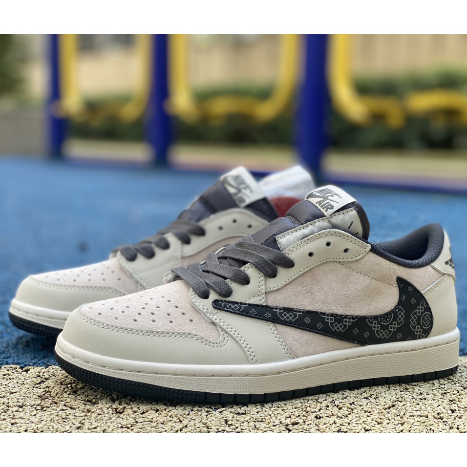 Tracis Scott x Air Jordan 1 Low Golf Sneaker   DZ4137-708 - DesignerGu