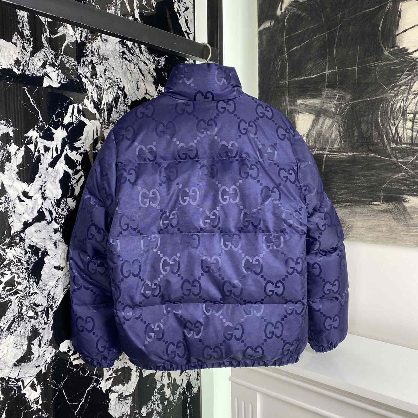 Gucci Jumbo GG Canvas Down Jacket - DesignerGu