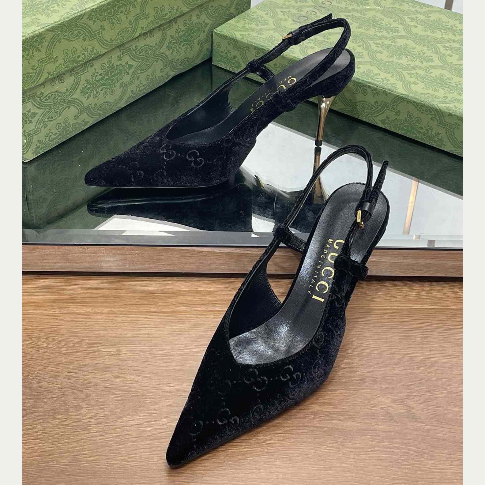 Gucci Women's GG Slingback Pump - DesignerGu