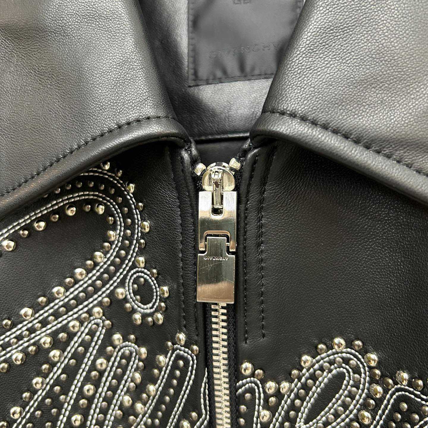 Givenchy Studded-logo Leather Jacket - DesignerGu