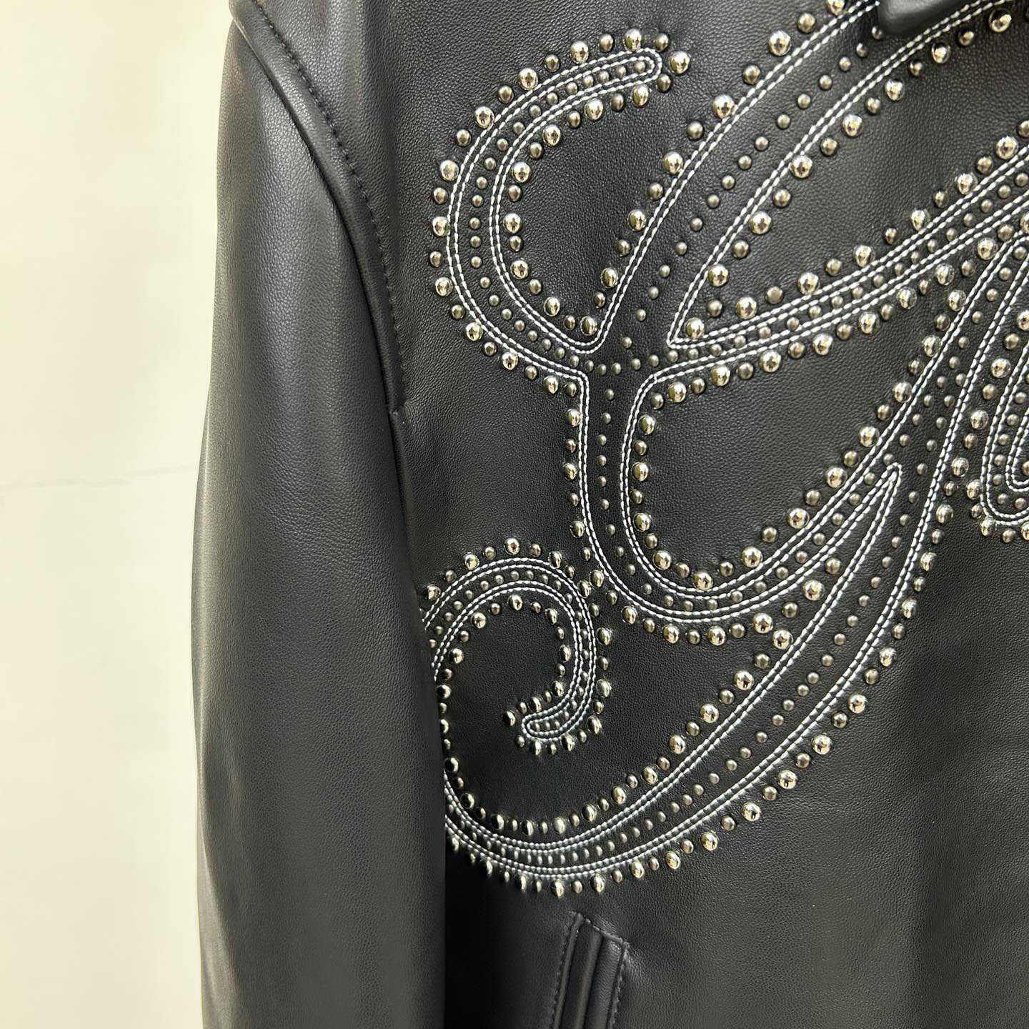 Givenchy Studded-logo Leather Jacket - DesignerGu