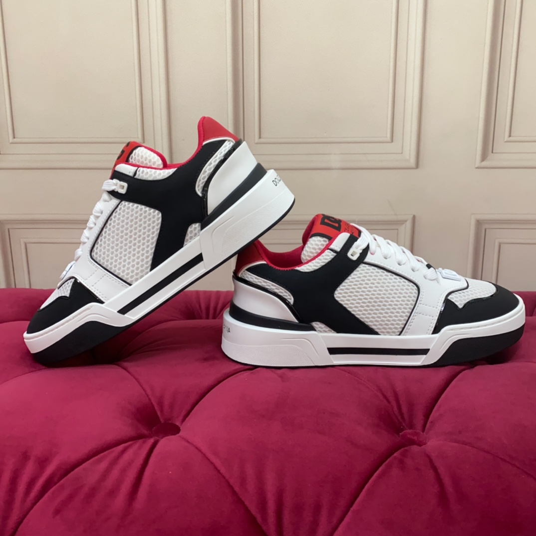 Dolce & Gabbana Mixed-material New Roma Sneakers - DesignerGu