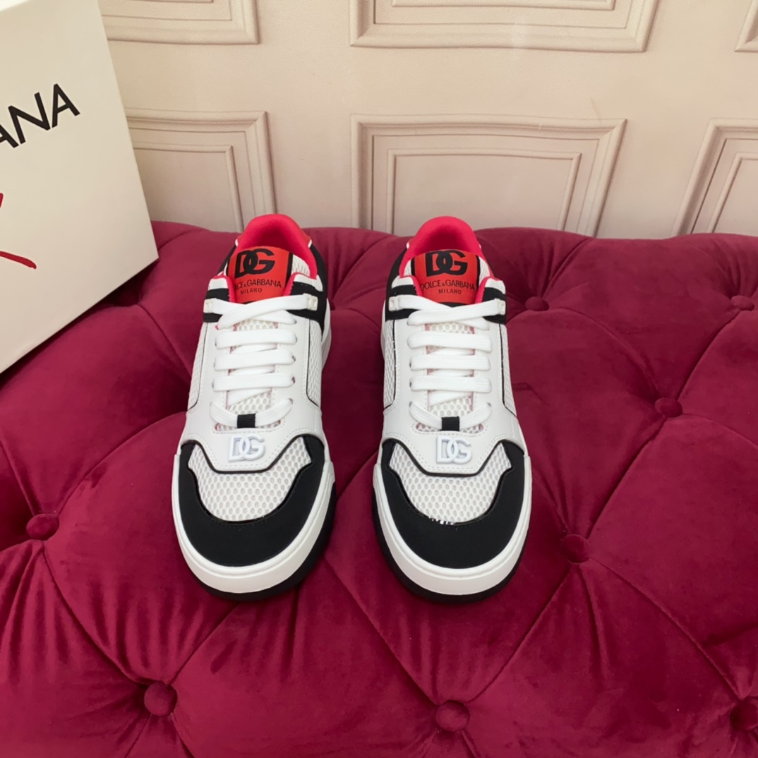 Dolce & Gabbana Mixed-material New Roma Sneakers - DesignerGu