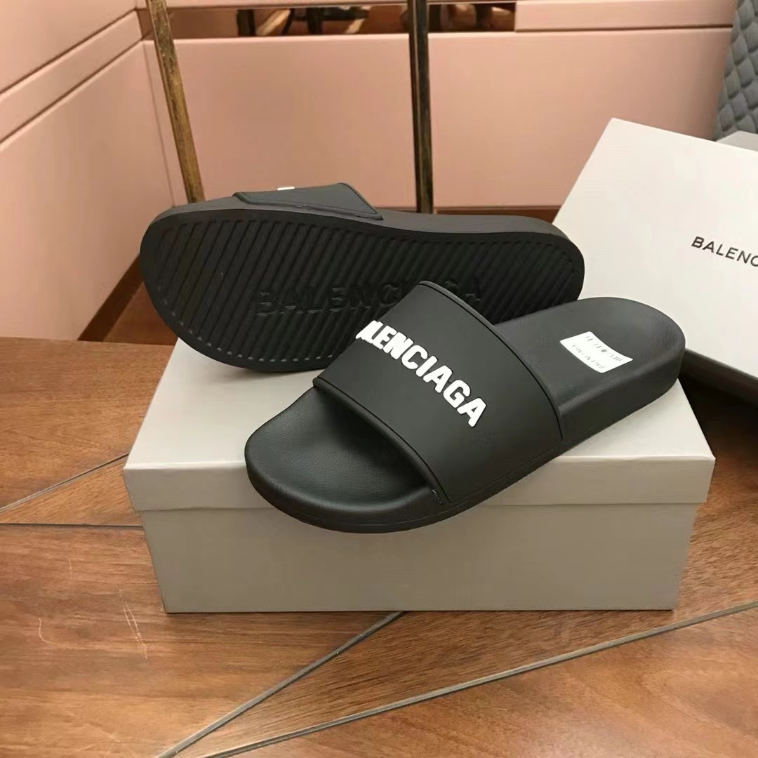 Balenciaga Logo Slide Sandal - DesignerGu