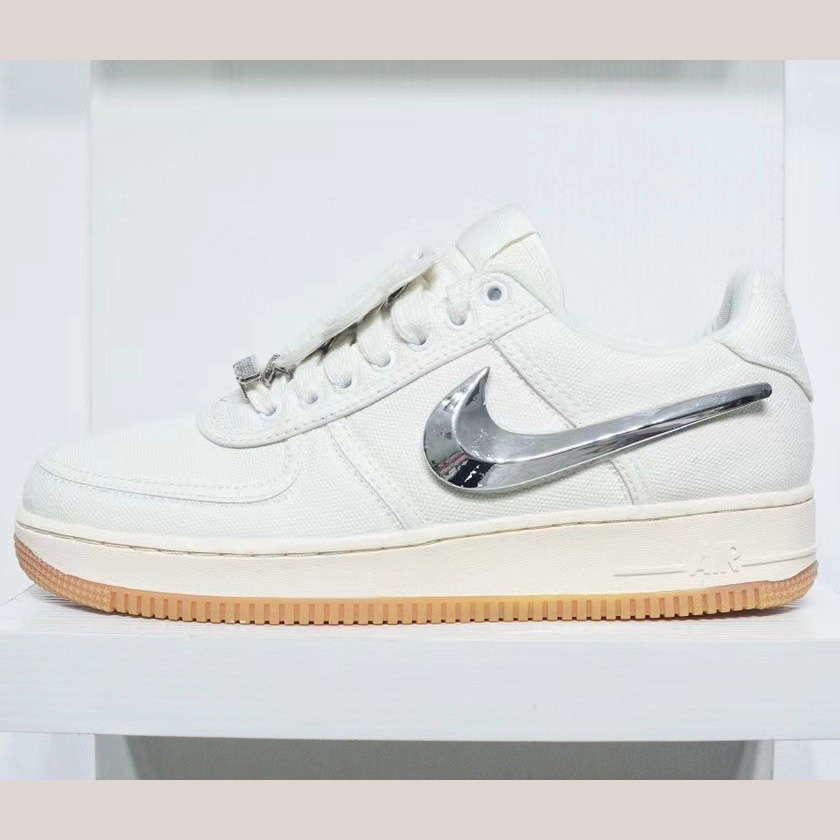 Travis Scott x NK Air Force 1 Sneaker    AQ4211-101  - DesignerGu