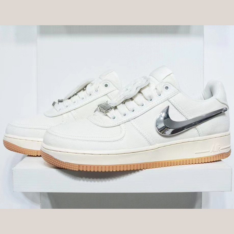 Travis Scott x NK Air Force 1 Sneaker    AQ4211-101  - DesignerGu