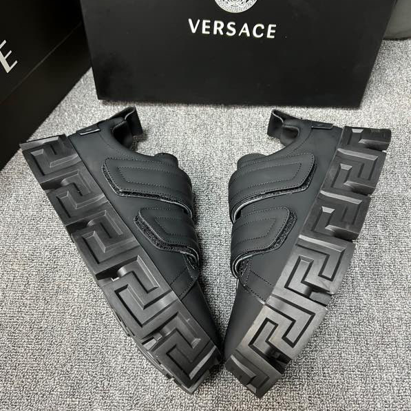 Versace Greca Labyrinth Chunky Leather Sneakers - DesignerGu