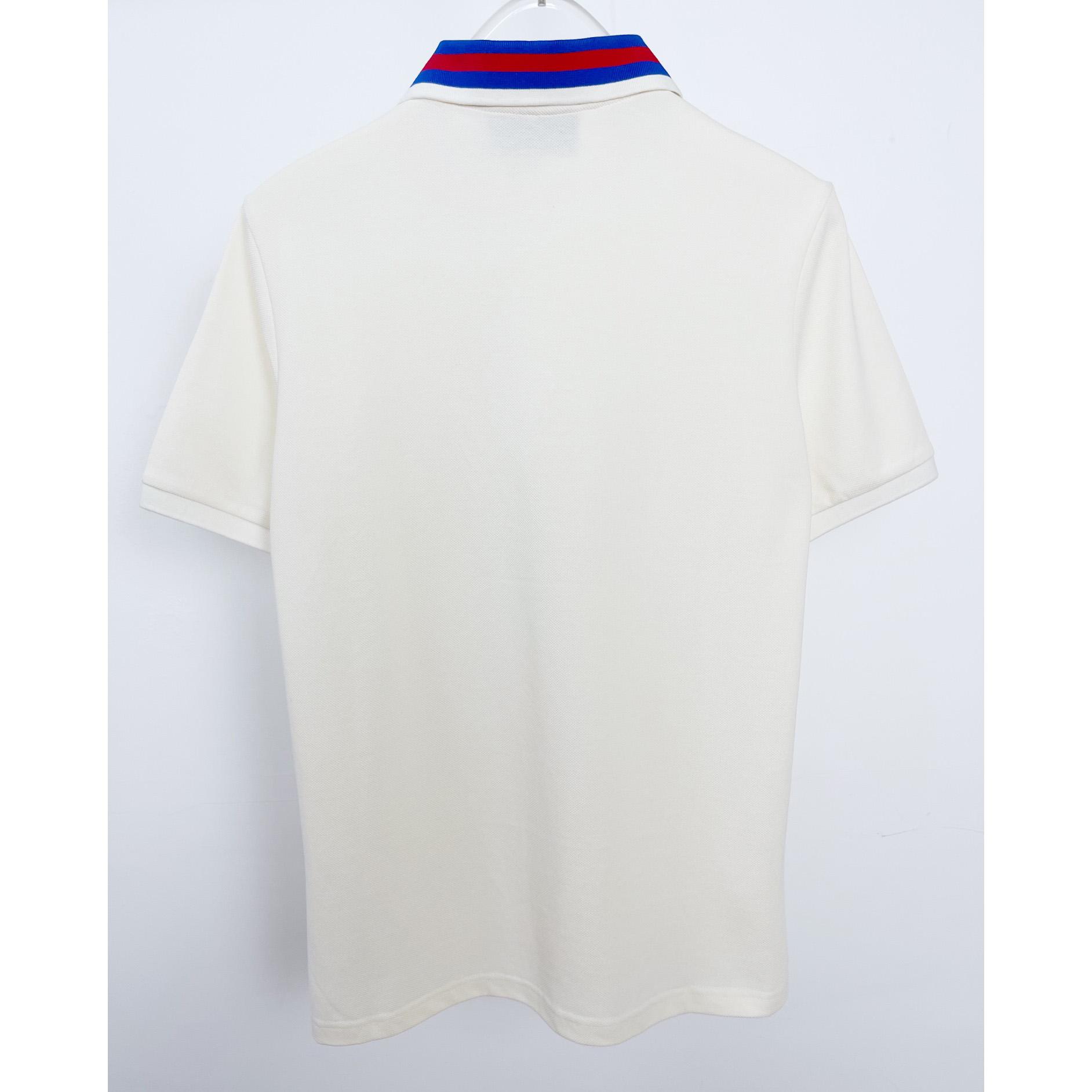 Gucci Cotton Piquet Polo With Web Collar - DesignerGu