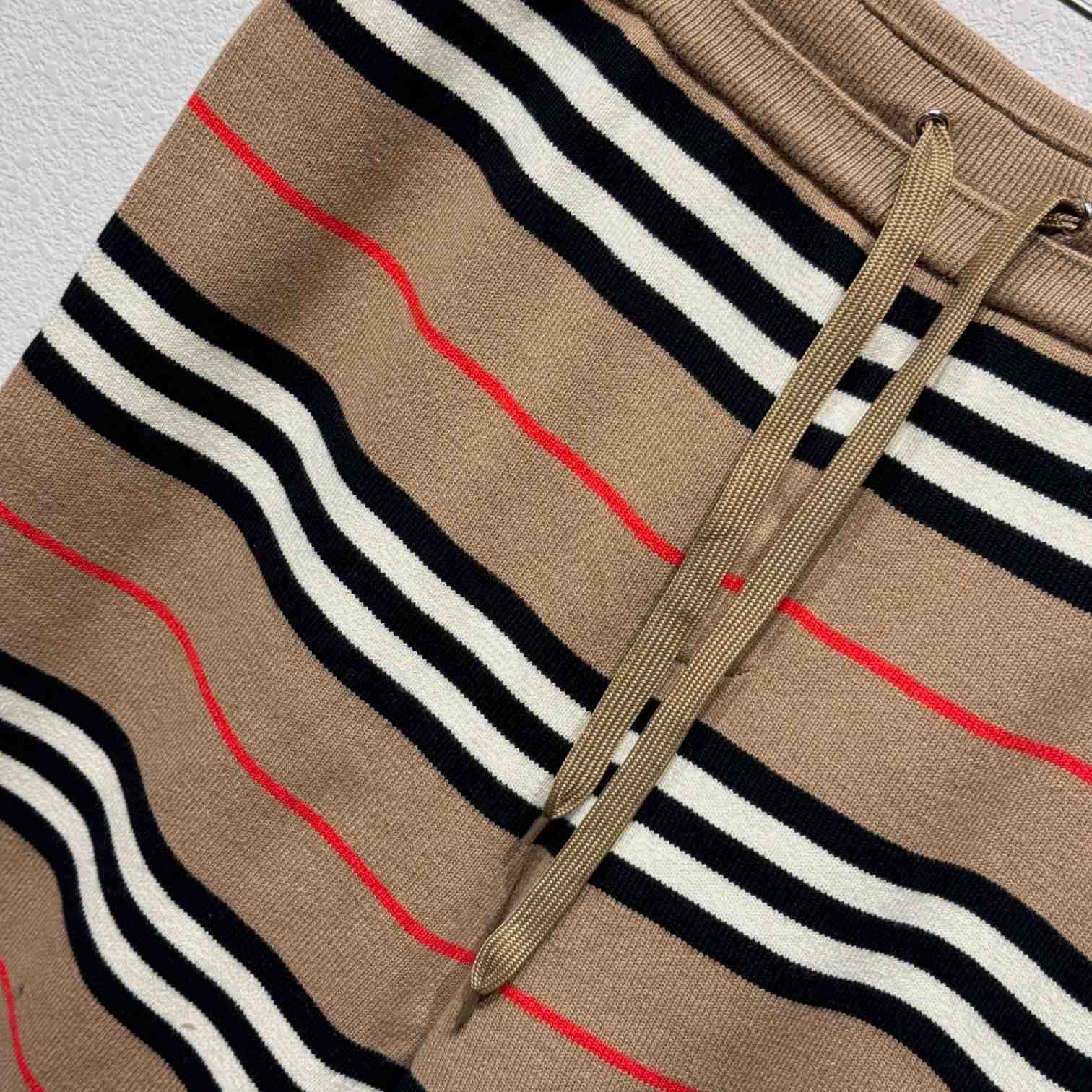 Burberry Stripe Wool Blend Jacquard Shorts - DesignerGu