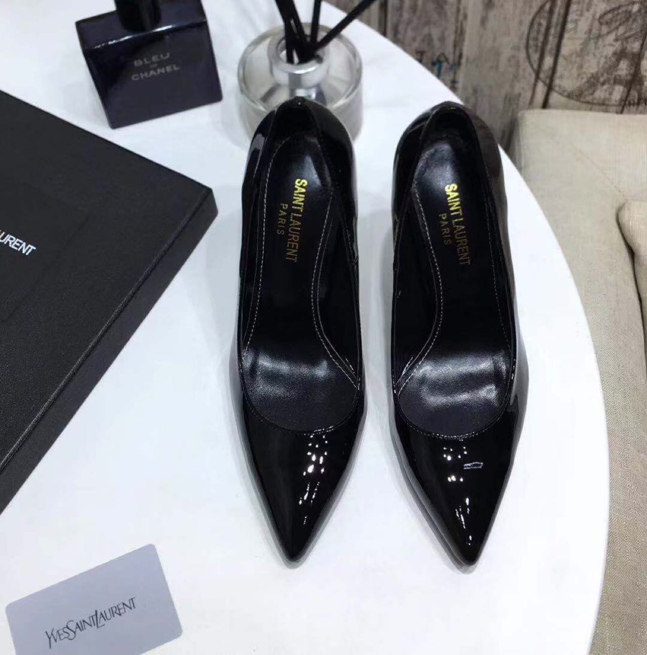 Saint Laurent Black Heels  xz715  (50% Off Sale) - DesignerGu