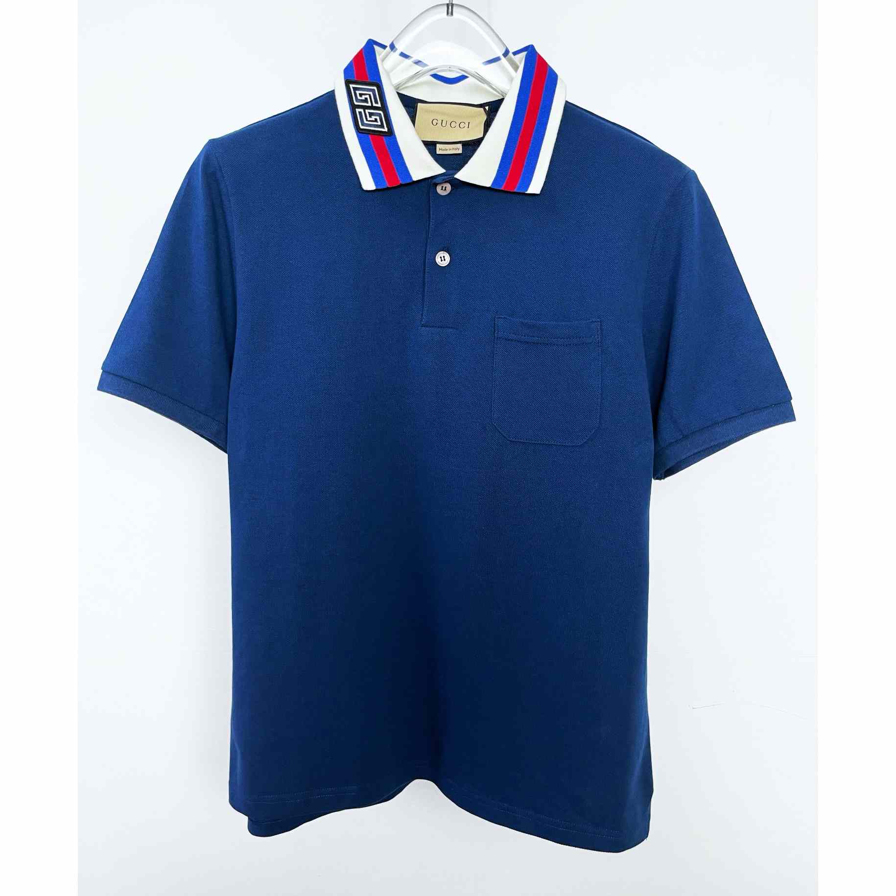 Gucci Cotton Piquet Polo With Web Collar - DesignerGu