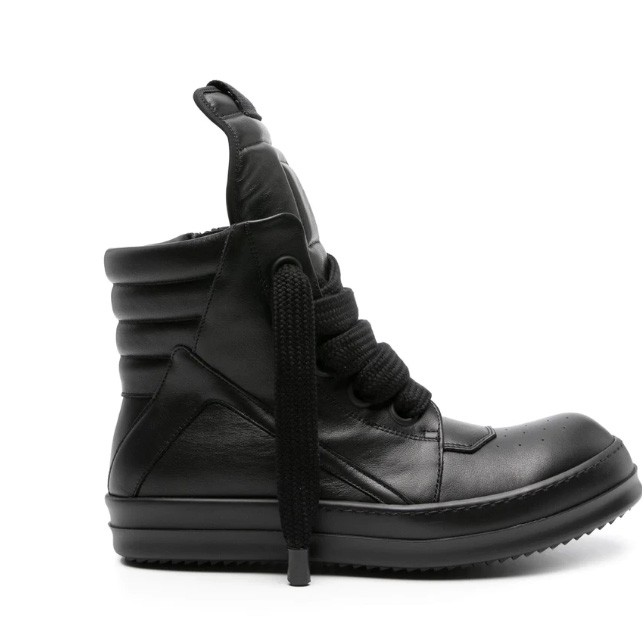 Rick Owens Geobasket High-top Leather Sneakers - DesignerGu