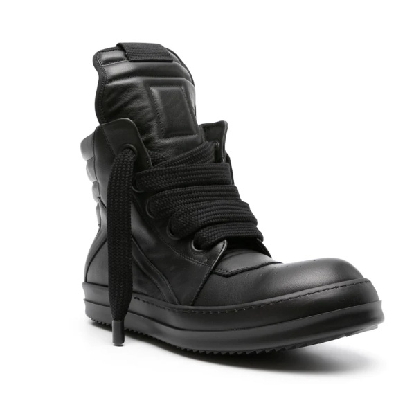 Rick Owens Geobasket High-top Leather Sneakers - DesignerGu