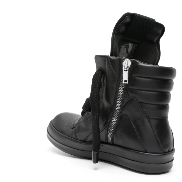 Rick Owens Geobasket High-top Leather Sneakers - DesignerGu