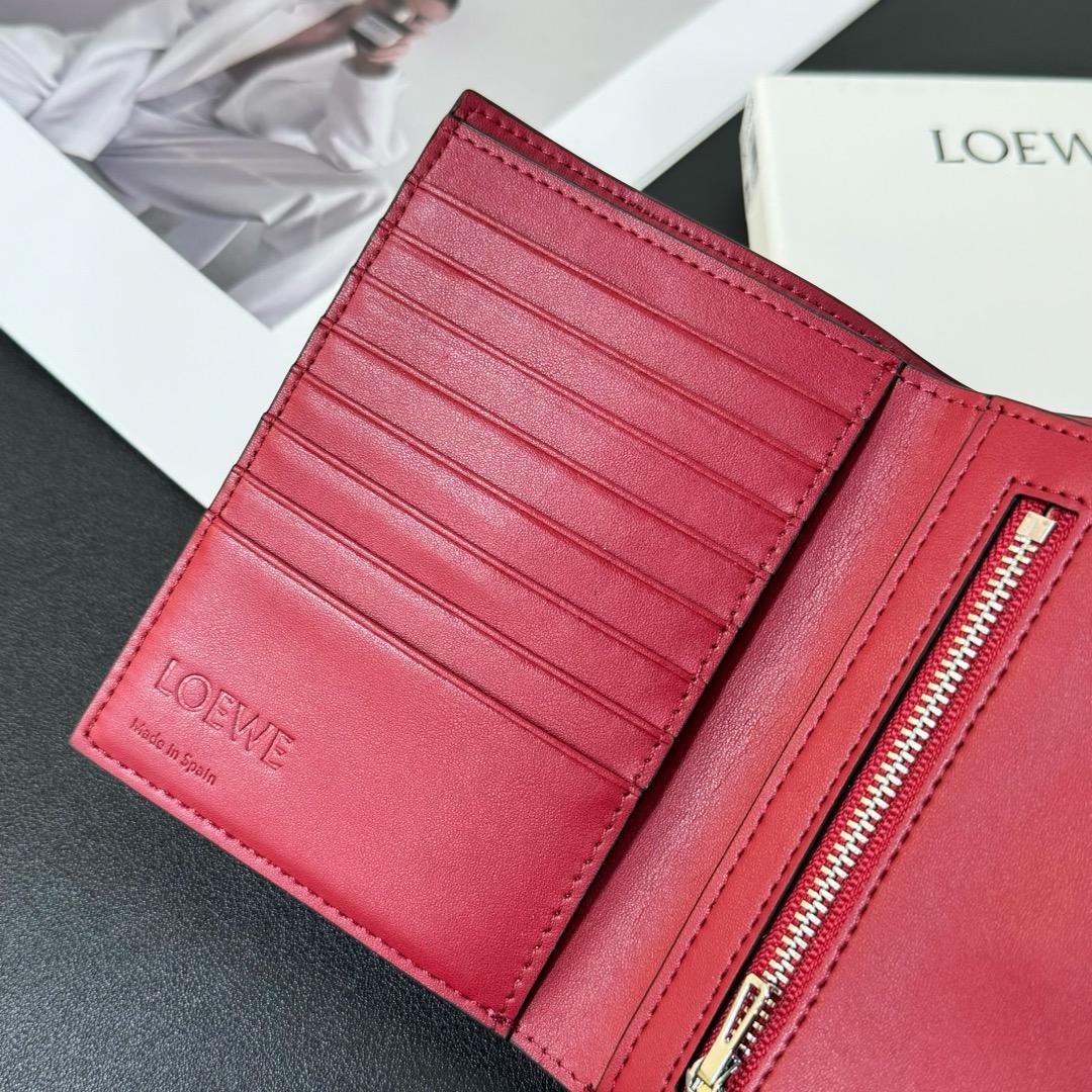 Loewe Medium Vertical Grained-Leather Wallet(14×11cm) - DesignerGu