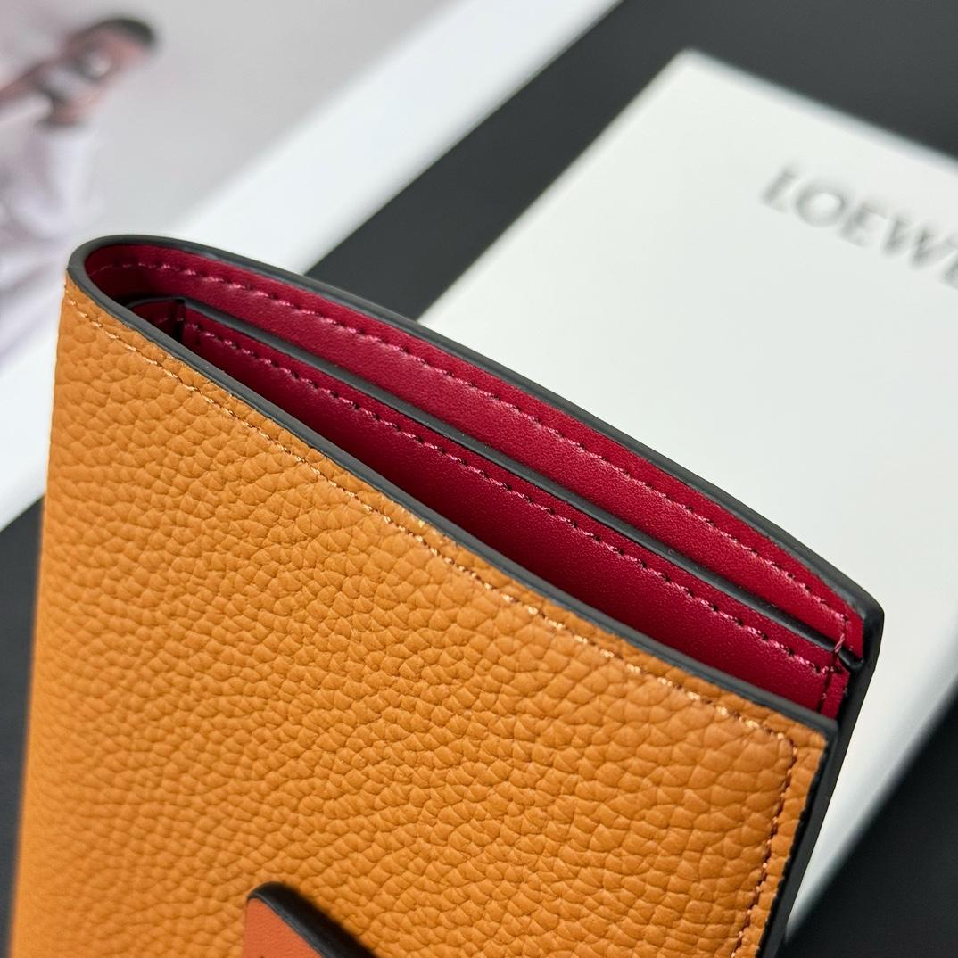 Loewe Medium Vertical Grained-Leather Wallet(14×11cm) - DesignerGu